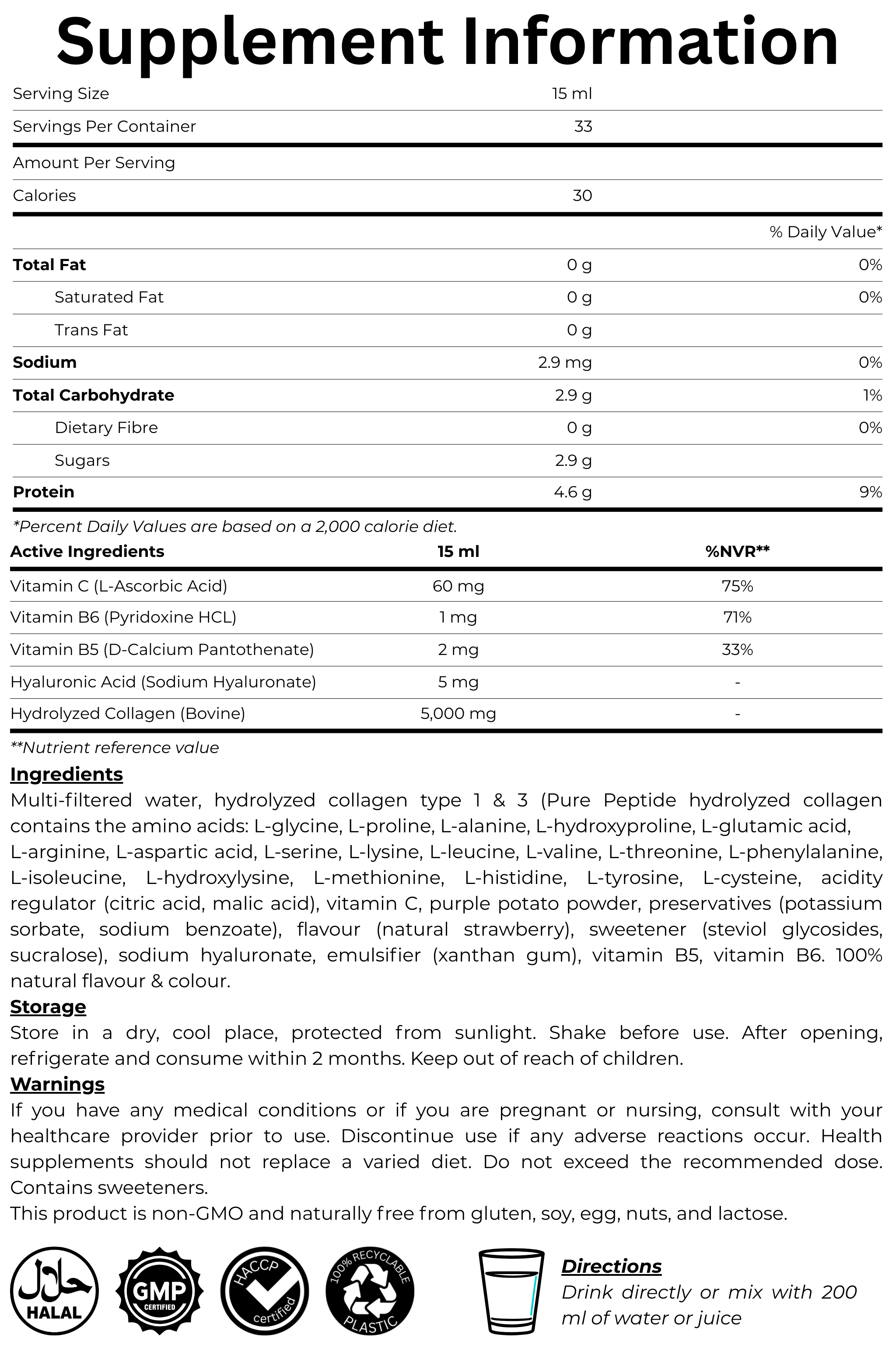 Collagen Liquid Supplement